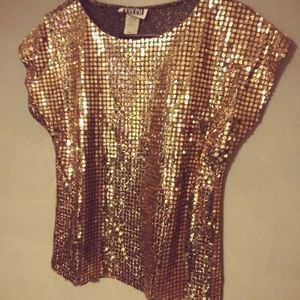 Womens gold top